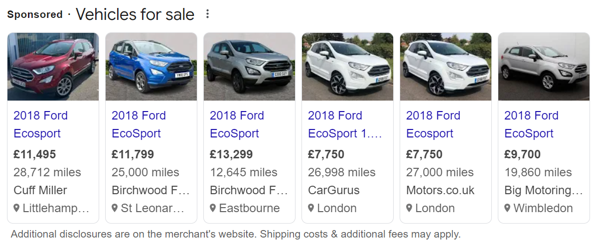 A screenshot of a car sale

Description automatically generated